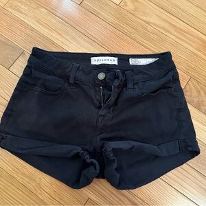 black shorts